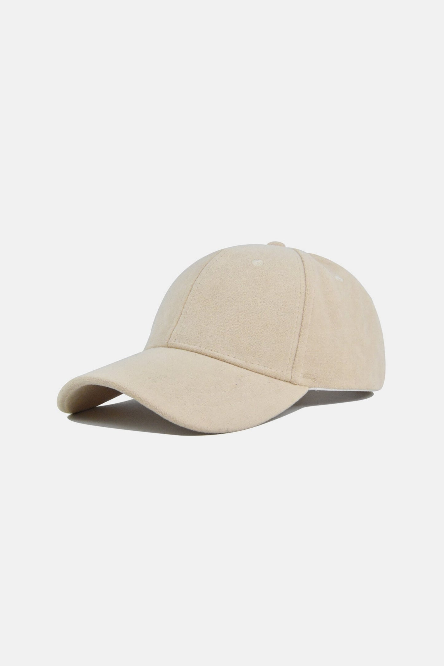 Off-white suede baseball cap