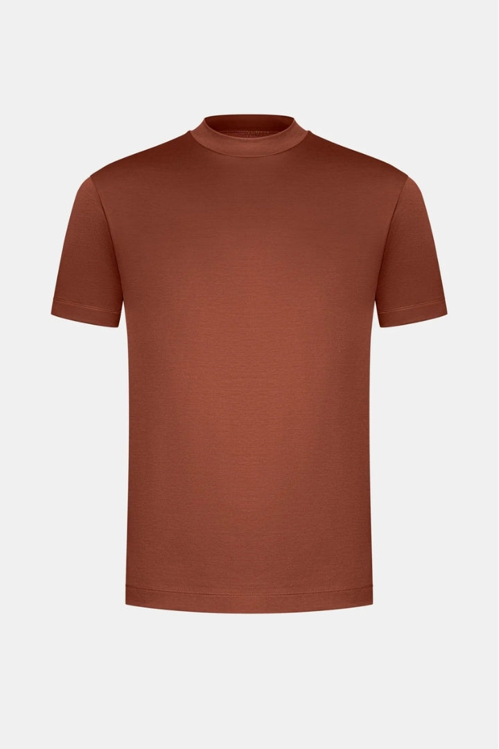 Premium Glossy T-Shirt Dark Brown