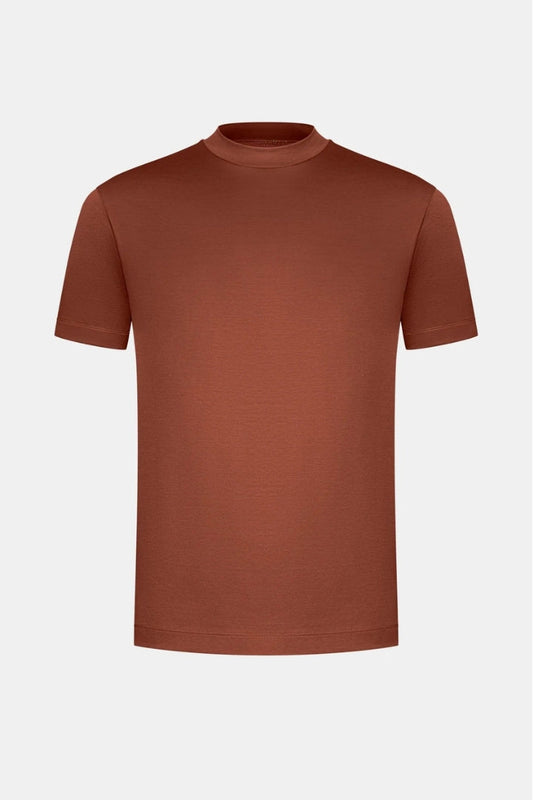 Premium Glossy T-Shirt Dark Brown