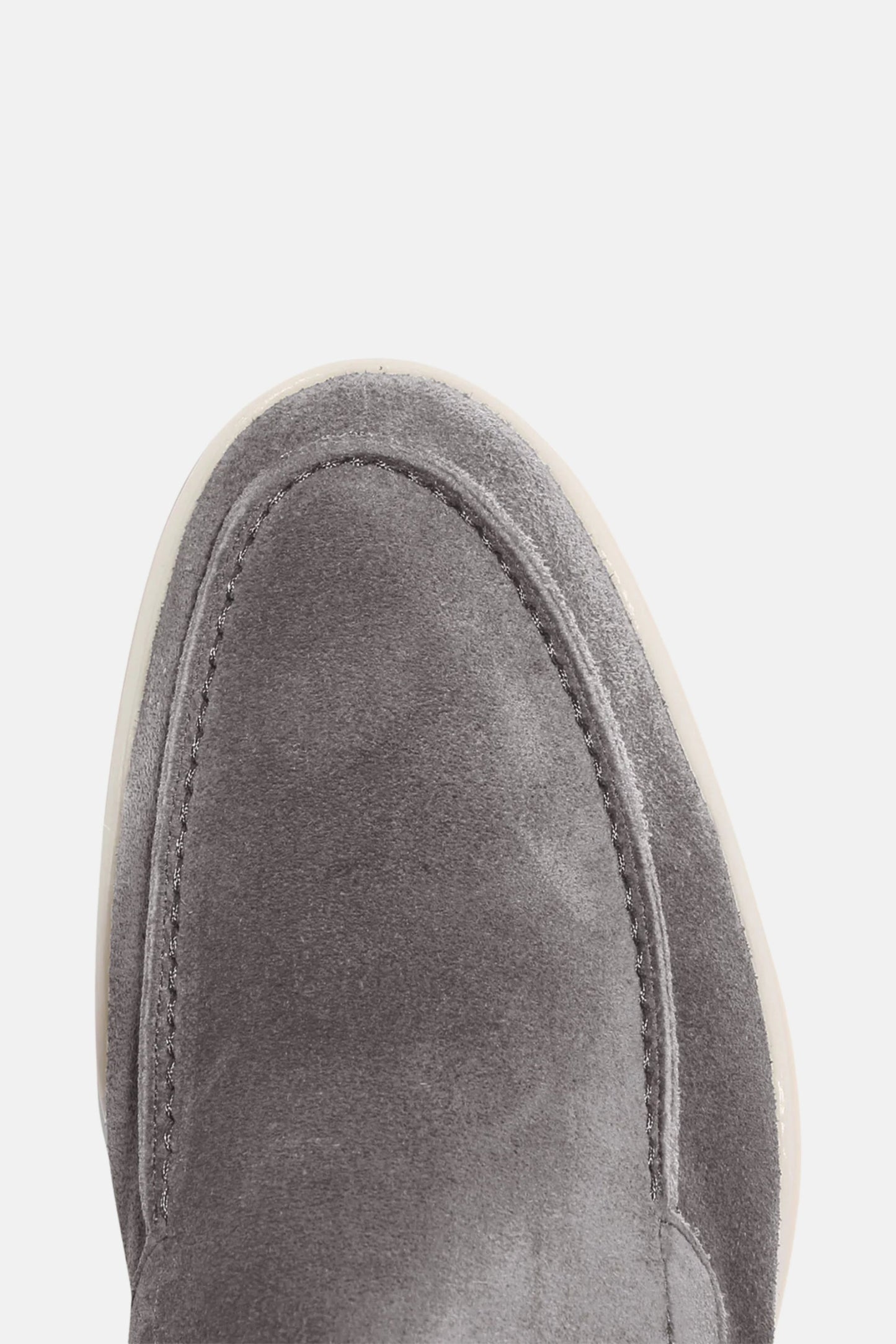 Low suede loafers grey