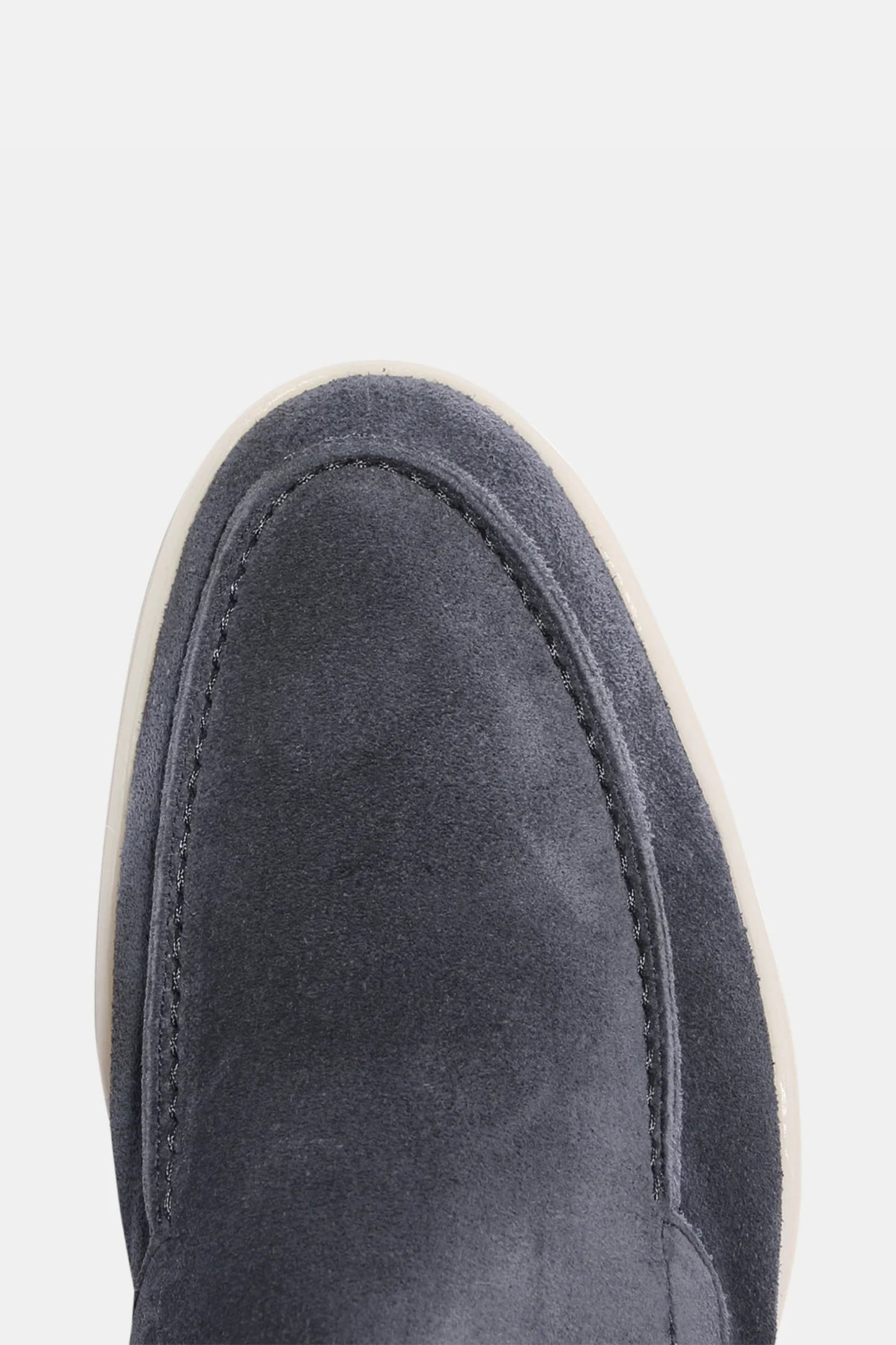 Low suede loafers dark blue