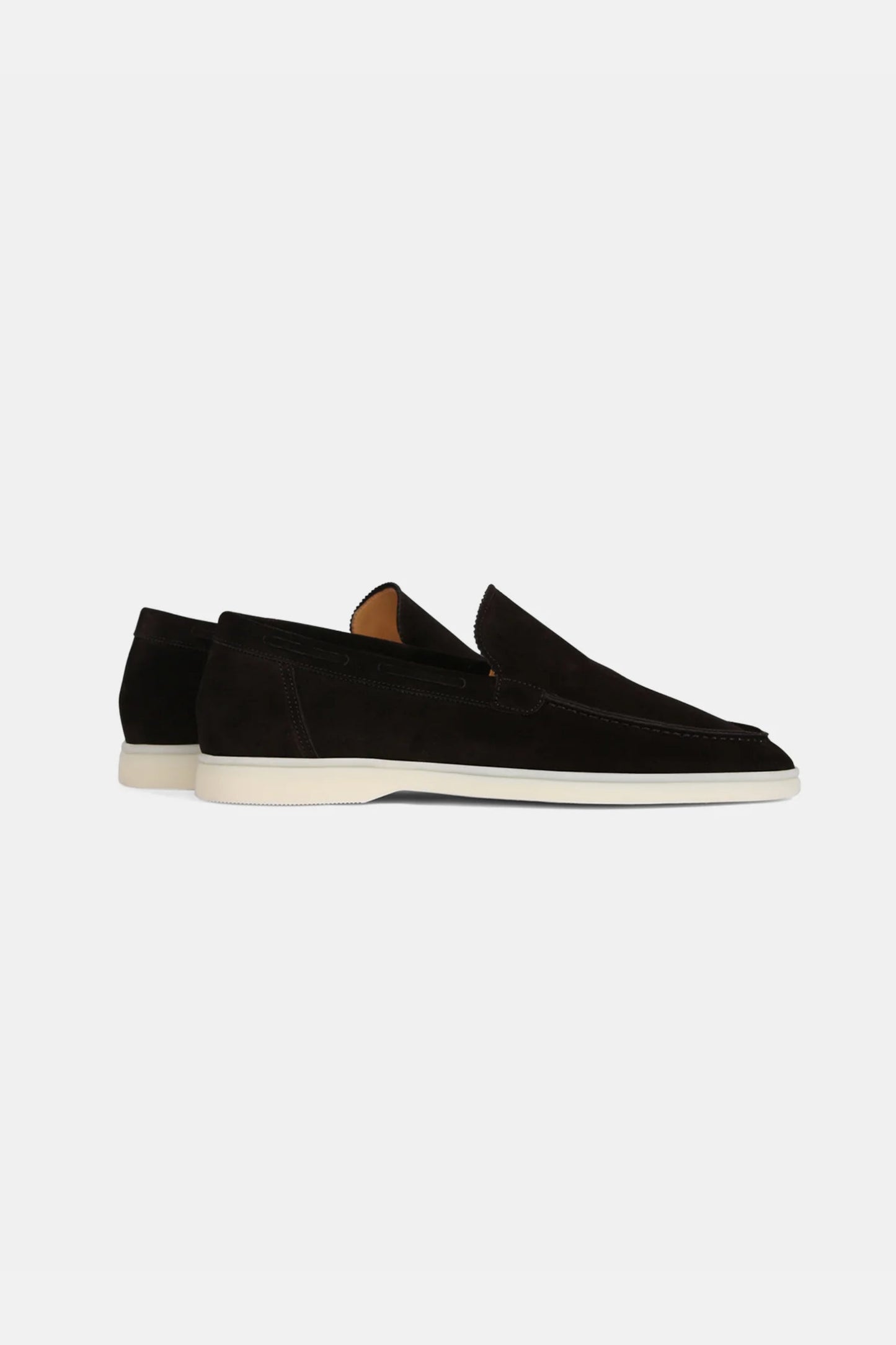 Low suede loafers black