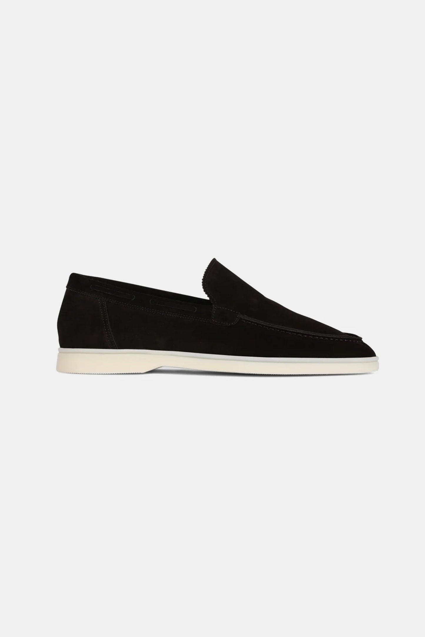Low suede loafers black