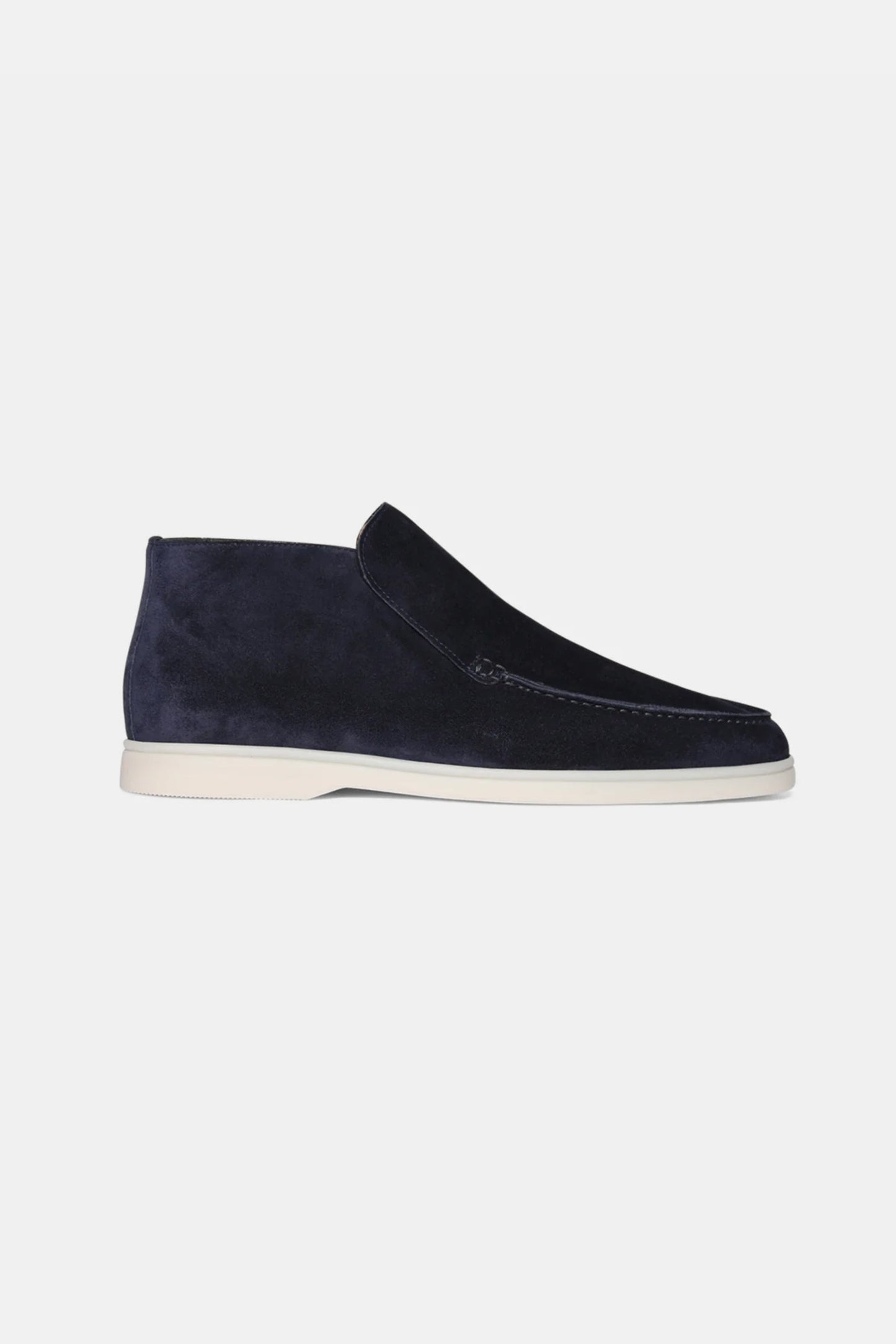 High suede loafers dark blue