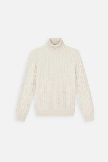 Saint-Malo Fisherman Turtleneck - Ecru
