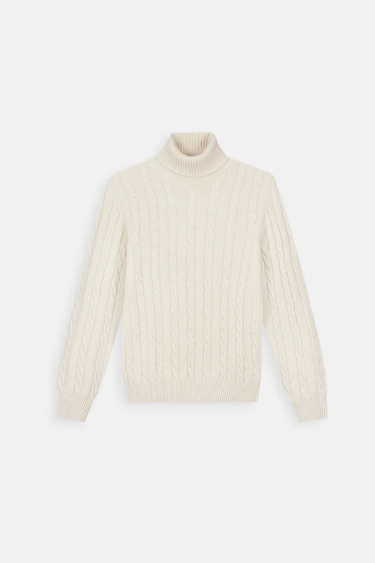 Saint-Malo Fisherman Turtleneck - Ecru