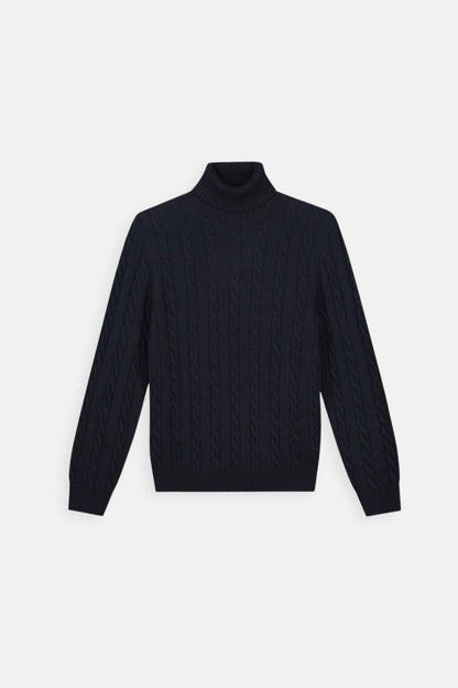 Saint-Malo Fisherman Turtleneck - Navy