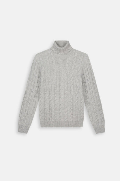 Saint-Malo Fisherman Turtleneck - Grey