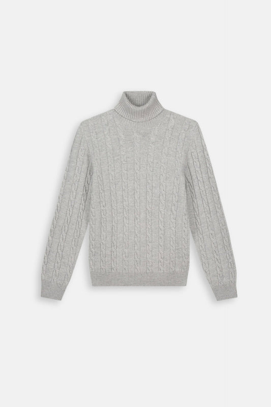 Saint-Malo Fisherman Turtleneck - Grey