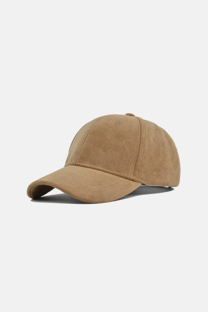 Suede baseball cap khaki beige or something