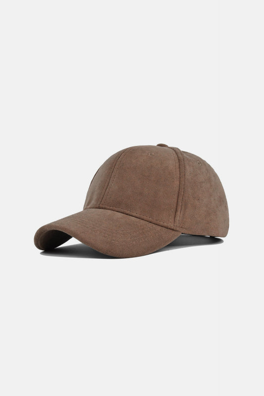 Suede baseball cap brown