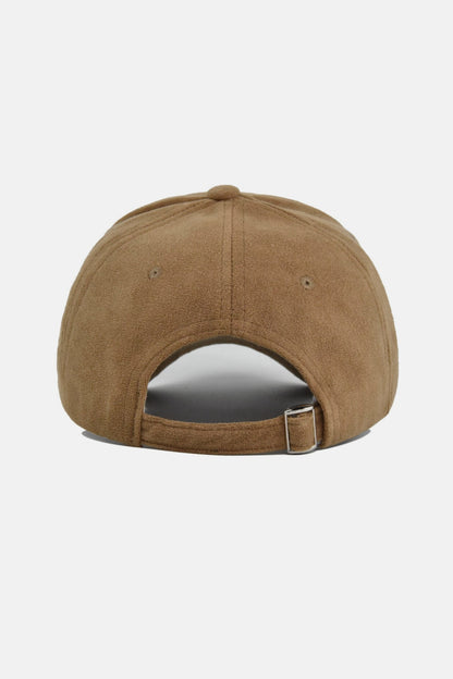 Suede baseball cap khaki beige or something
