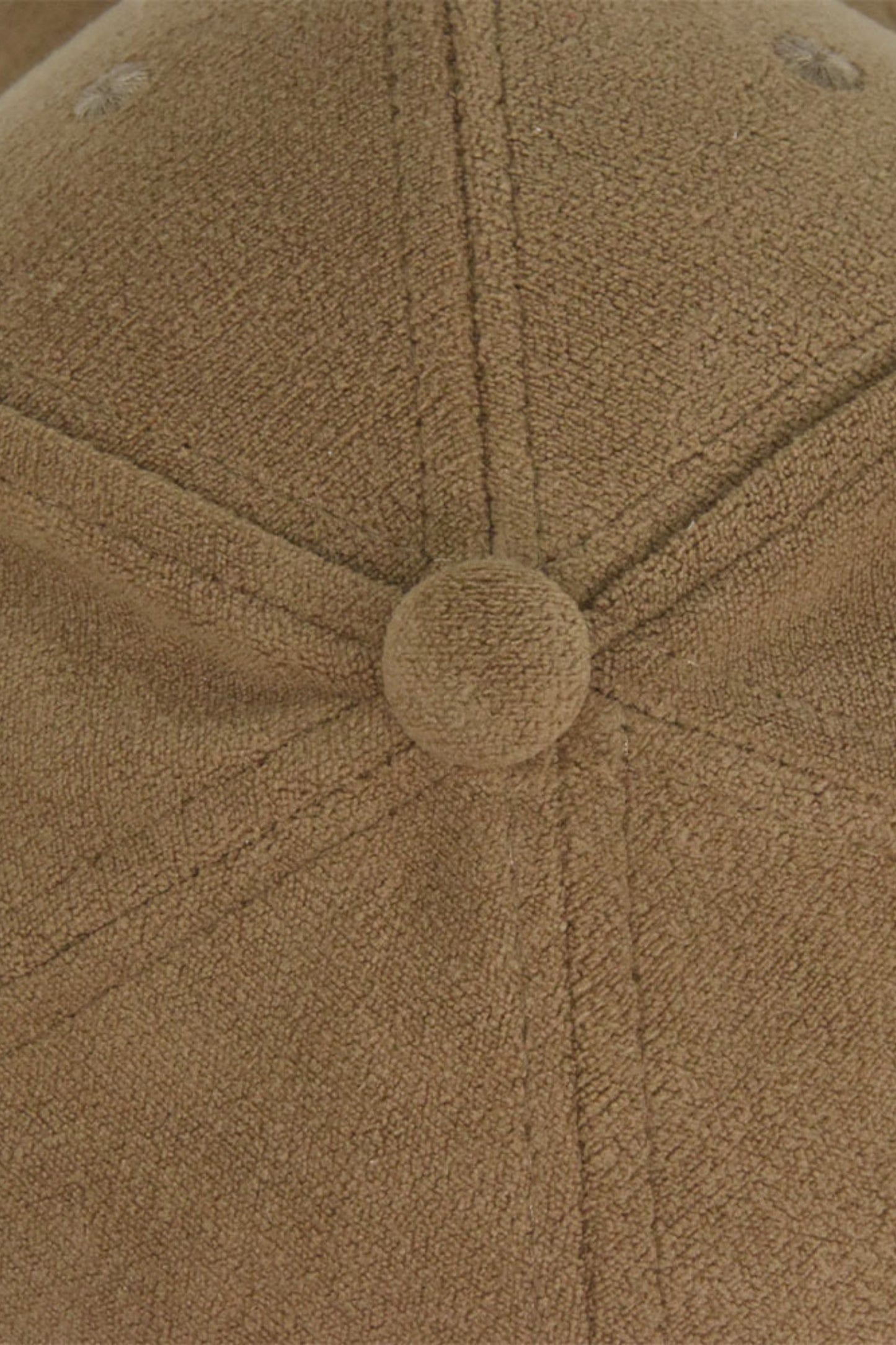 Suede baseball cap khaki beige or something