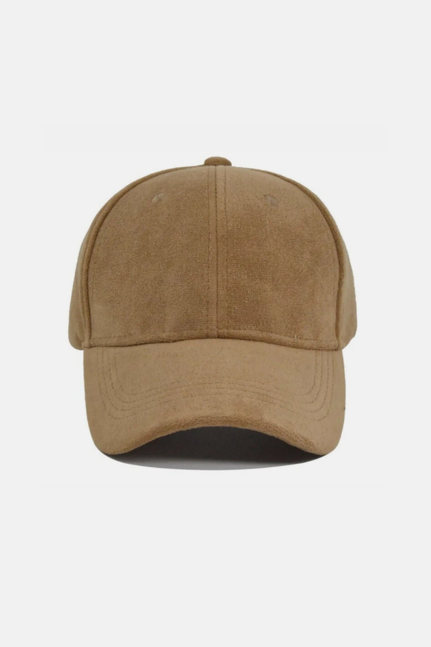 Suede baseball cap khaki beige or something
