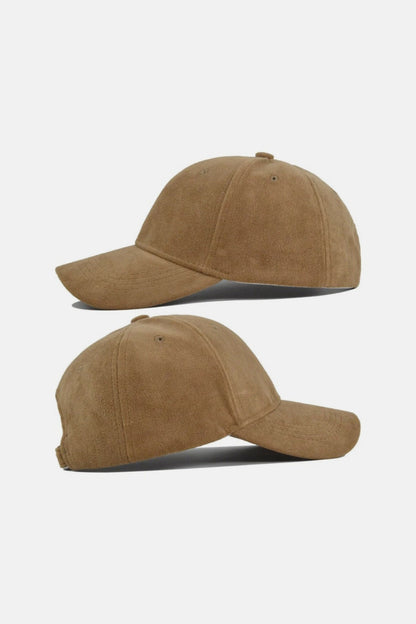 Suede baseball cap khaki beige or something