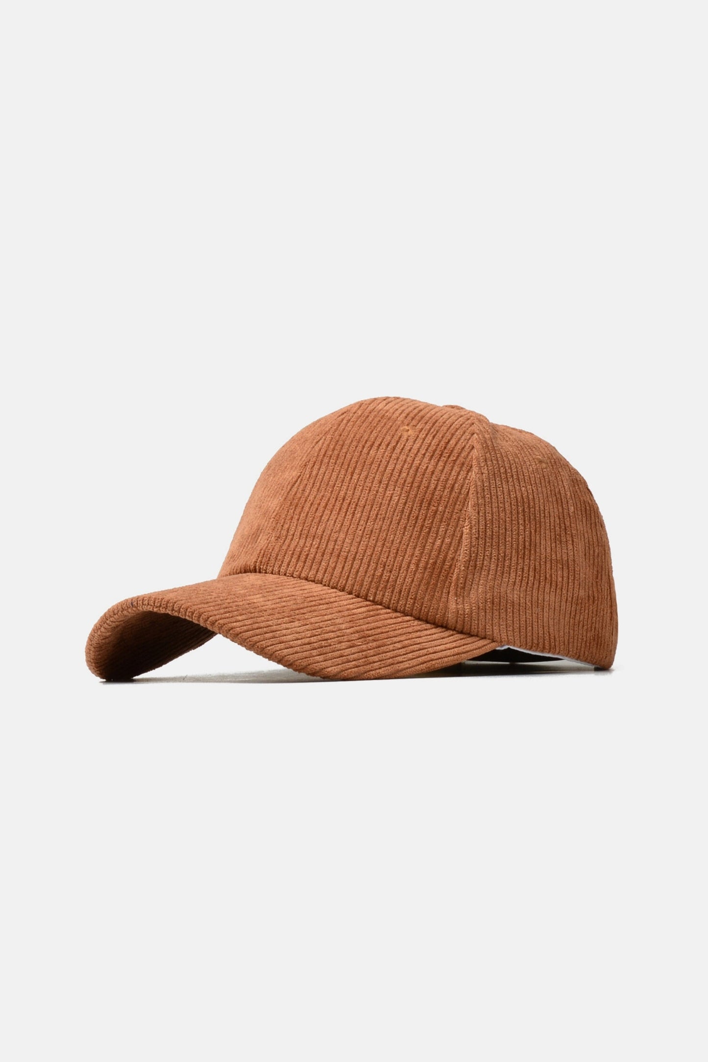 Suede ribbed baseball cap caramel