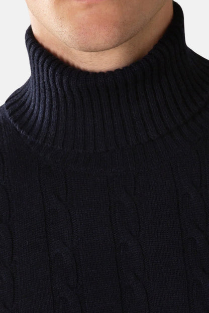 Saint-Malo Fisherman Turtleneck - Navy