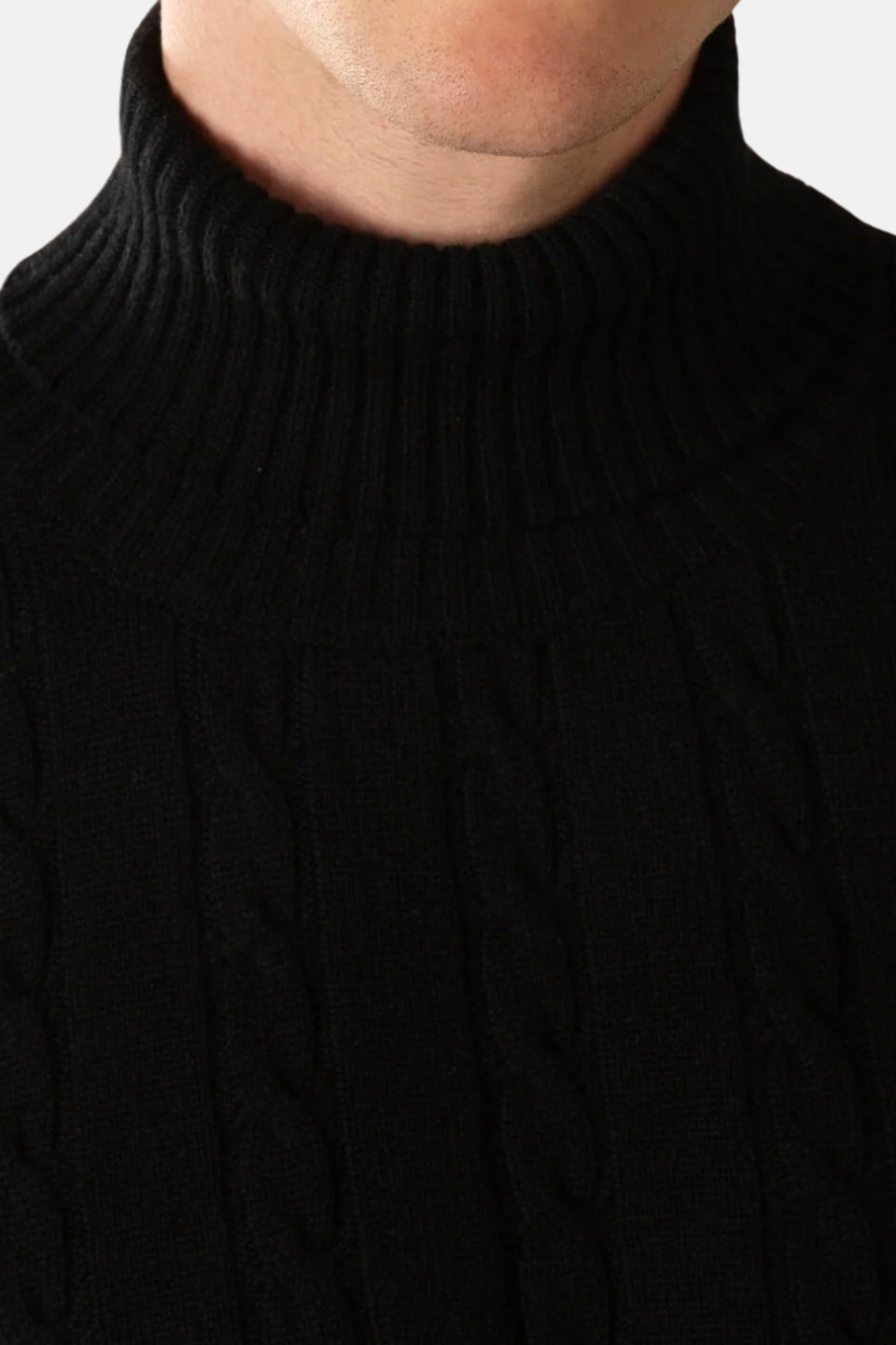 Saint-Malo Fisherman Turtleneck - Black