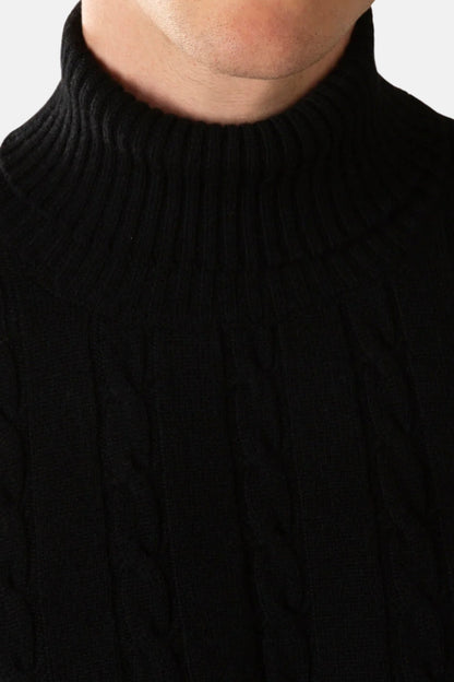 Saint-Malo Fisherman Turtleneck - Black