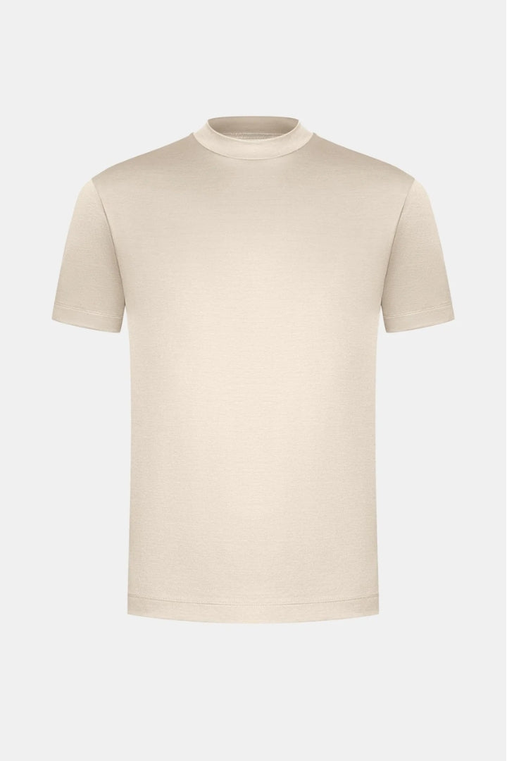 Premium shiny T-Shirt beige