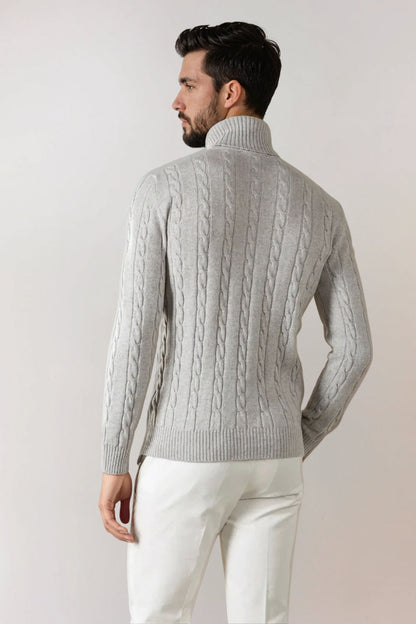 Saint-Malo Fisherman Turtleneck - Grey